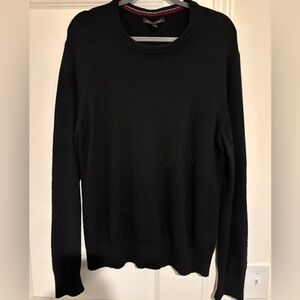 Banana Republic Black Fuzzy Crewneck Sweater Fuzzy. Men’s L. Merino Fine Wool